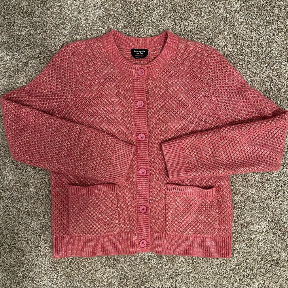 kate spade Textured Sparkle Cardigan (XS)